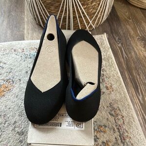 EUC Black Rothy Flats